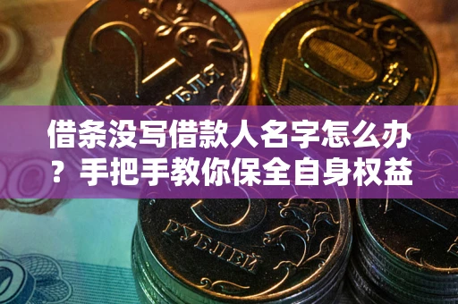 北京借条没写借款人名字怎么办？手把手教你保全自身权益