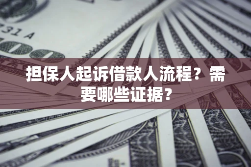 北京担保人起诉借款人流程?需要哪些证据? 北京担保人起诉借款人流程?需要哪些证据?