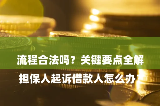 北京

担保人起诉借款人怎么办？流程合法吗？关键要点全解析
